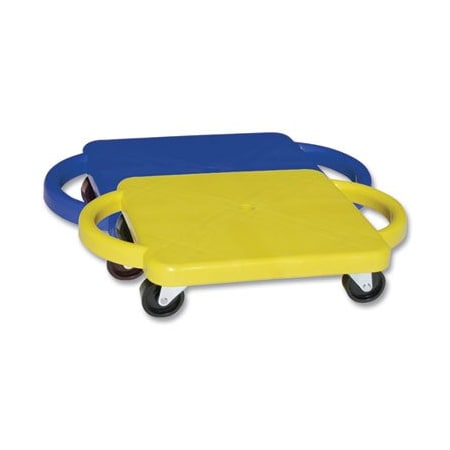 Champion Sports Scooter With Handles, Blue/yellow, 4 Rubber Swivel Casters, Plastic, 12 X 12 PGH12